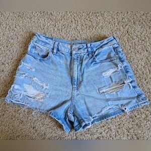 Like New American Eagle Outfitters Ripped Light Blue Jean Shorts